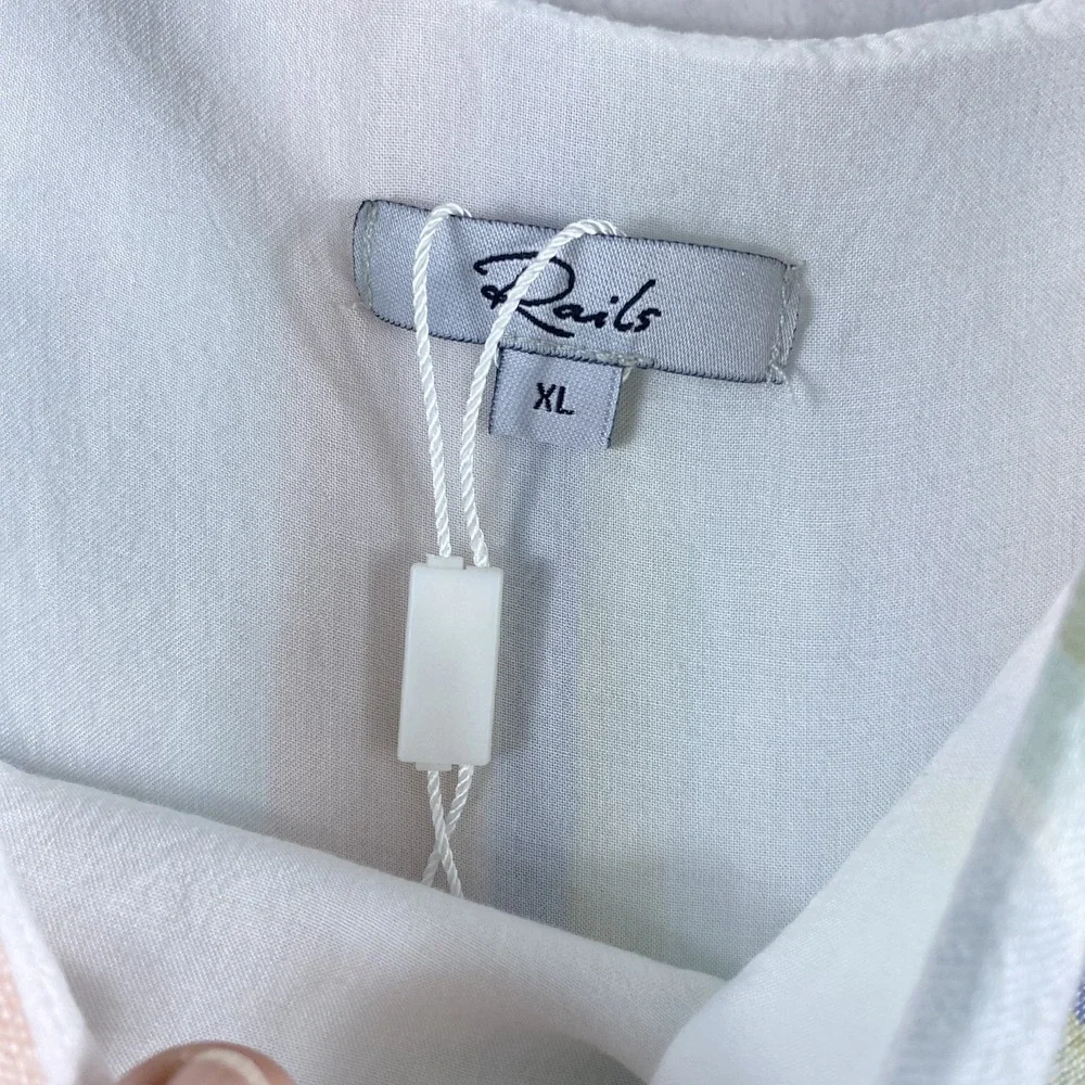 Rails Sandy Mini Dress Women Sz XL Sleeveless Beachy Linen Blend Coastal - Picture 7 of 12